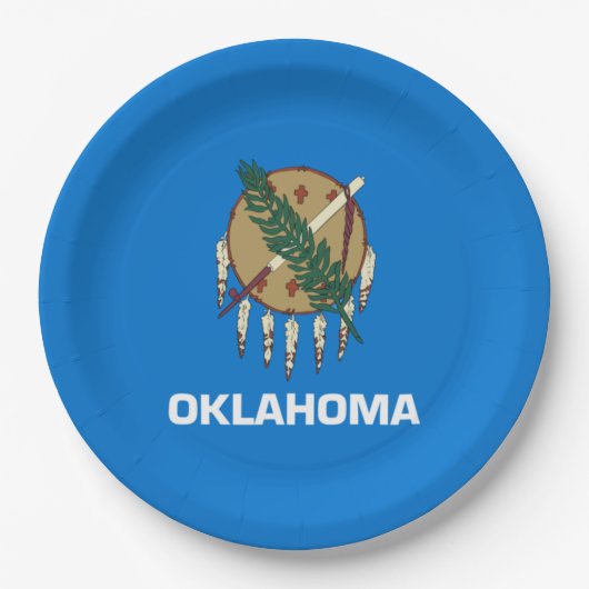 Staatsvlag van Oklahoma Papieren Bordje (Voorkant)
