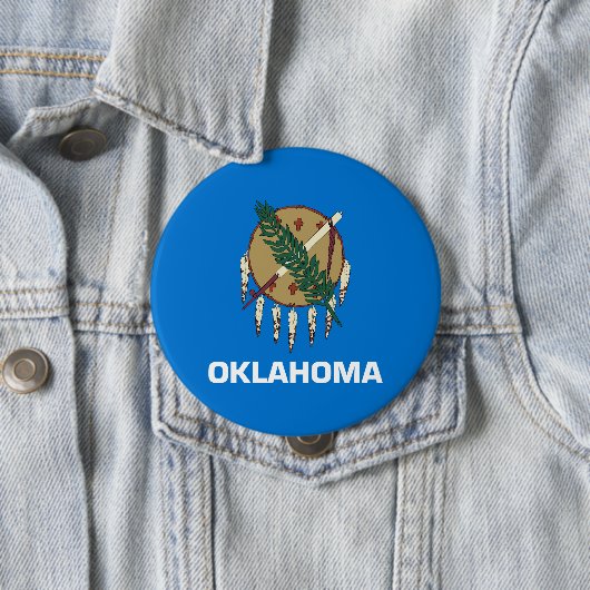 Staatsvlag van Oklahoma Ronde Button 4,0 Cm (In situ)