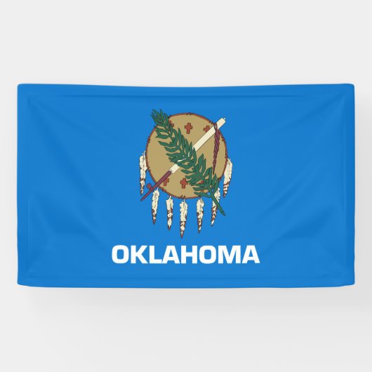 Staatsvlag van Oklahoma Spandoek (Horizontaal)