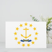 Staatsvlag van Rhode Island Briefpapier (Staand voorkant)