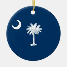 Staatsvlag van South Carolina Keramisch Ornament