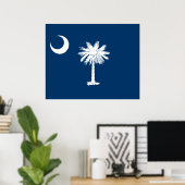 Staatsvlag van South Carolina Poster (Thuiskantoor)
