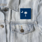 Staatsvlag van South Carolina Vierkante Button 5,1 Cm (In situ)