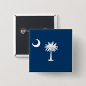 Staatsvlag van South Carolina Vierkante Button 5,1 Cm (Voorkant /achterkant)