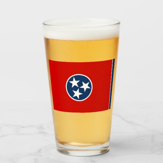 Staatsvlag van Tennessee Glas (Voorkant gevuld)