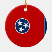 Staatsvlag van Tennessee Keramisch Ornament (Voorkant)