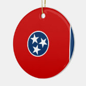 Staatsvlag van Tennessee Keramisch Ornament (Links)
