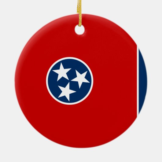 Staatsvlag van Tennessee Keramisch Ornament (Achterkant)