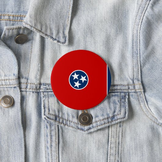 Staatsvlag van Tennessee Ronde Button 7,6 Cm (In situ)
