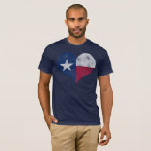  staatsvlag van Texas Heart T-shirt (Voorkant volledig)