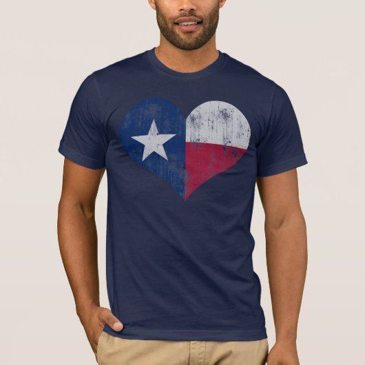  staatsvlag van Texas Heart T-shirt (Voorkant)