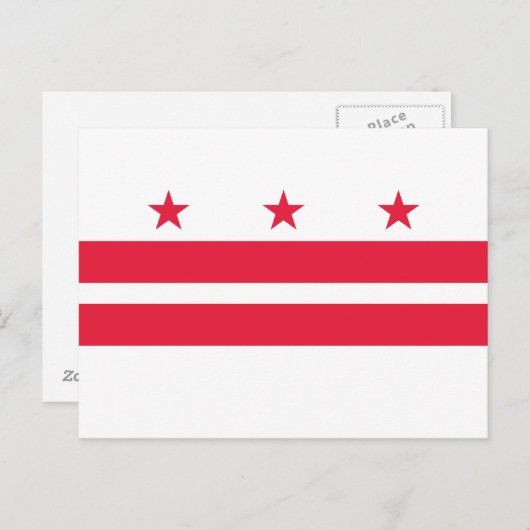 Staatsvlag van Washington DC Briefkaart (Voorkant / Achterkant)