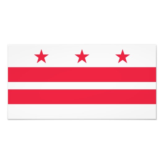 Staatsvlag van Washington DC Foto Afdruk (Voorkant)