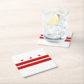 Staatsvlag van Washington DC Kartonnen Onderzetters (Insitu)