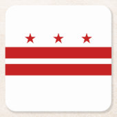 Staatsvlag van Washington DC Kartonnen Onderzetters (Voorkant)
