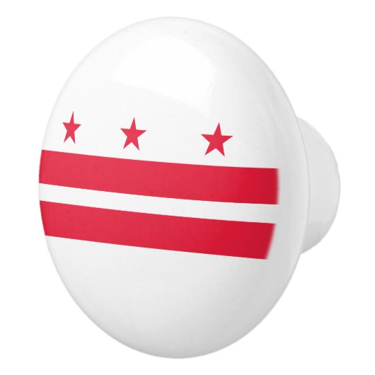 Staatsvlag van Washington DC Keramische Knop (Rechts)