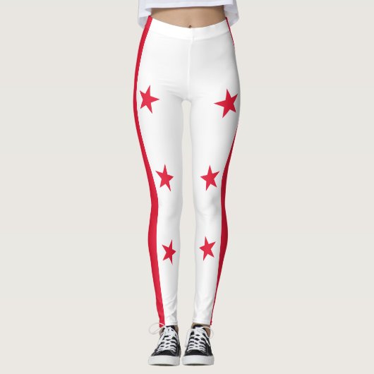 Staatsvlag van Washington DC Leggings (Voorkant)