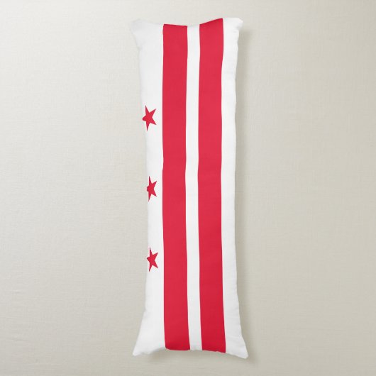 Staatsvlag van Washington DC Lichaamskussen (Voorkant Verticaal)