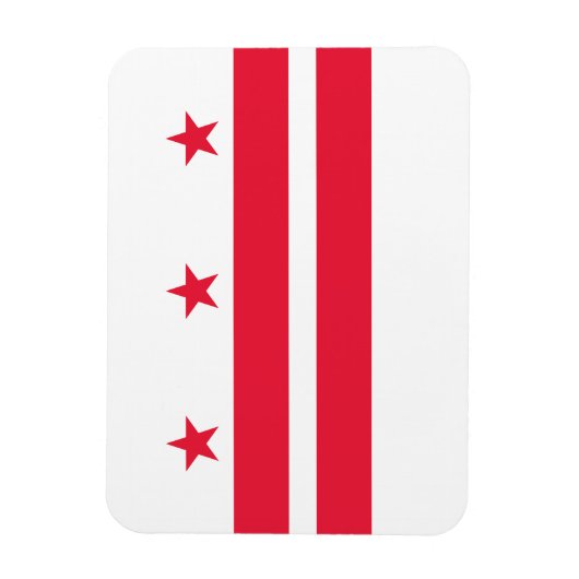 Staatsvlag van Washington DC Magneet (Verticaal)