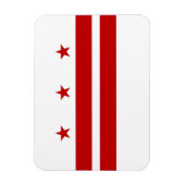 Staatsvlag van Washington DC Magneet (Verticaal)
