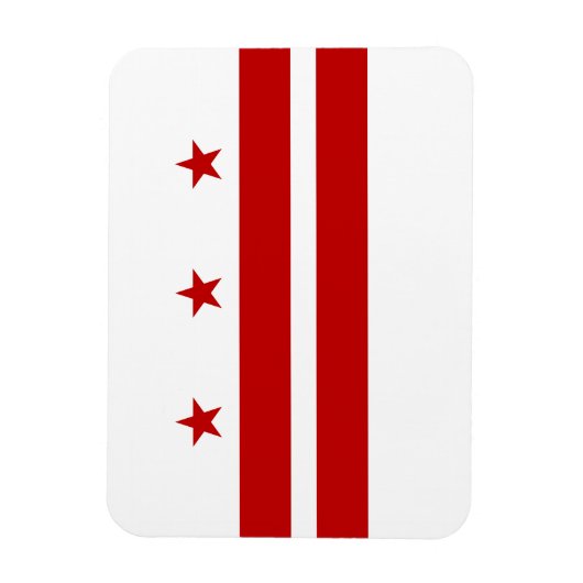 Staatsvlag van Washington DC Magneet (Verticaal)