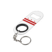 Staatsvlag van Washington DC Mini Flessenopener (Achterkant Gekanteld)