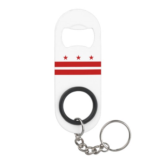 Staatsvlag van Washington DC Mini Flessenopener (Achterkant)