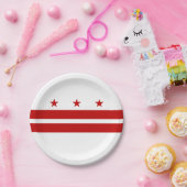 Staatsvlag van Washington DC Papieren Bordje (Feest)