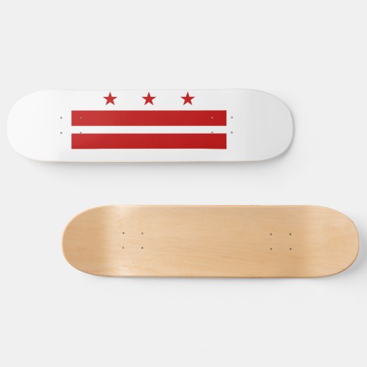 Staatsvlag van Washington DC Persoonlijk Skateboard (Horizontaal)
