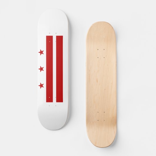 Staatsvlag van Washington DC Persoonlijk Skateboard (Voorkant)