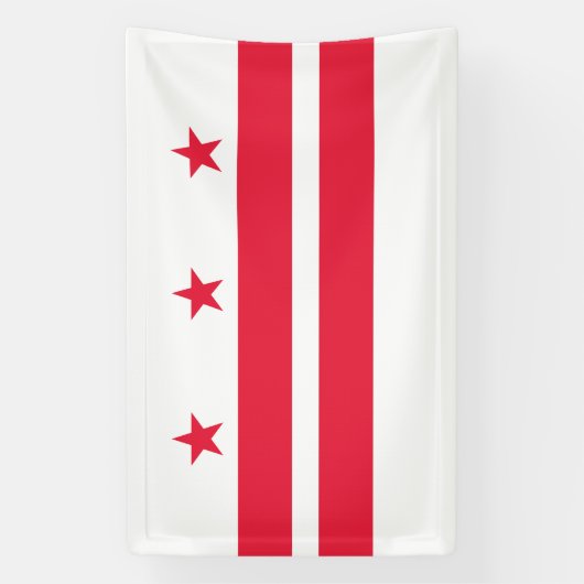 Staatsvlag van Washington DC Spandoek (Verticaal)