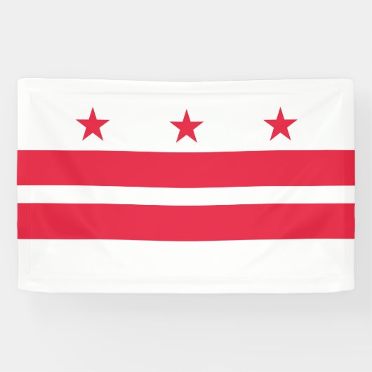 Staatsvlag van Washington DC Spandoek (Horizontaal)