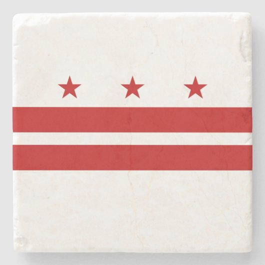 Staatsvlag van Washington DC Stenen Onderzetter (Voorkant)