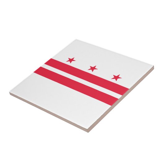 Staatsvlag van Washington DC Tegeltje (Zijkant)