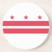 Staatsvlag van Washington DC Zandsteen Onderzetter (Voorkant)