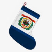 Staatsvlag van West Virginia Grote Kerstsok (Voorkant (Hangend))