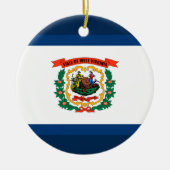 Staatsvlag van West Virginia Keramisch Ornament (Voorkant)