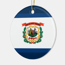 Staatsvlag van West Virginia Keramisch Ornament