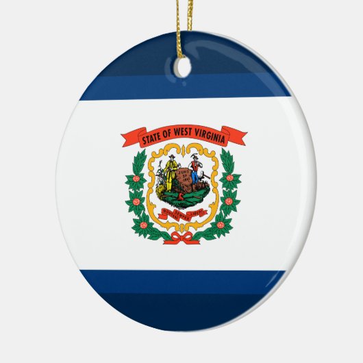 Staatsvlag van West Virginia Keramisch Ornament (Links)
