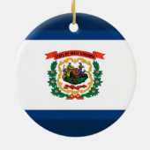 Staatsvlag van West Virginia Keramisch Ornament (Achterkant)