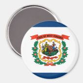 Staatsvlag van West Virginia Magneet (Voorkant / Achterkant)