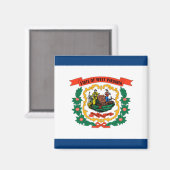 Staatsvlag van West Virginia Magneet (Voorkant / Achterkant)
