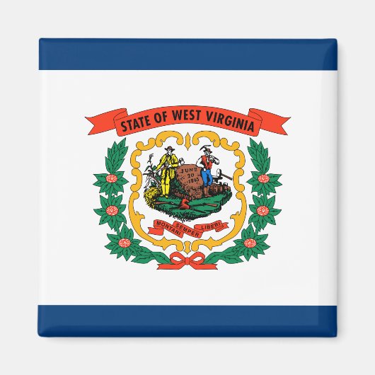 Staatsvlag van West Virginia Magneet (Voorkant)