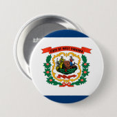 Staatsvlag van West Virginia Ronde Button 7,6 Cm (Voorkant /achterkant)