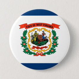 Staatsvlag van West Virginia Ronde Button 7,6 Cm