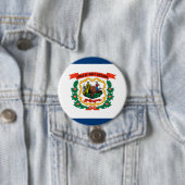Staatsvlag van West Virginia Ronde Button 7,6 Cm (In situ)