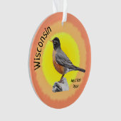 Staatsvogel van Wisconsin Ornament (voorkant)