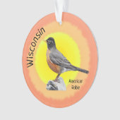 Staatsvogel van Wisconsin Ornament (voorkant)