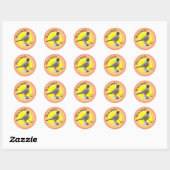 Staatsvogel van Wisconsin Ronde Sticker (Vel)