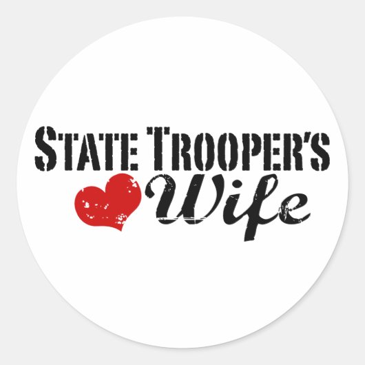 Staatsvrouw Trooper Ronde Sticker (Voorkant)
